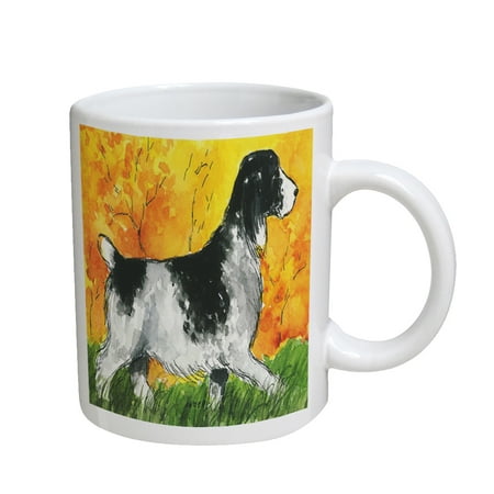 

KuzmarK Coffee Cup Mug 11 Ounce - English Springer Spaniel Dog Art by Denise Every