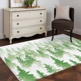 thumbnail image 3 of Green Forest Area Rug 4x6 FT, Non Slip Kids Room Carpet, Contemporary Silhouette Abstract Art Washable Soft Floor Carpet Non-Shedding Throw Rug for Dorm Kitchen Study Room Home Office Bedside, 3 of 9
