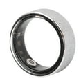 thumbnail image 1 of Smart Ring, IP68 Water Proof Intelligent Chip Stainless Steel Resin Silver Color Magnetic Charging Fitness Tracker Ring Exercise Monitoring APP  for Couples 8#,9#,10#,11#,12#, 1 of 7