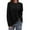 Black, variant on GigrtiJin Womens Plus Size Corduroy Shirts Long Sleeves Round- Neck Pullover Blouse Casual Loose Solid Color Basic Tops