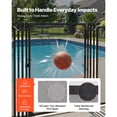 thumbnail image 4 of KFFKFF Pool Fence Gate, 4 x 2.5 ft Inground Swimming Pool Fences Gate, Outdoor Security Fencing Door Kit with Metal Latch, 352 gsm Teslin PVC Mesh, Round Tube, Lockable, Black, 4 of 9