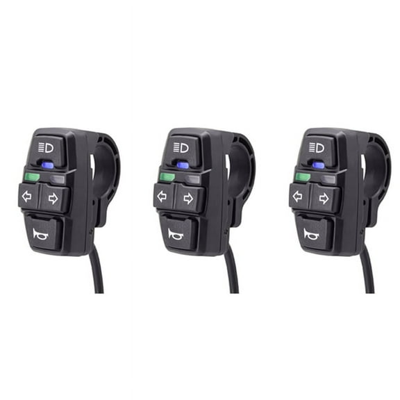 3X Ebike Light Switch Horn and Turning Light Switch Electric Bicycle Intelligent Mountain Bike Accessories,48V