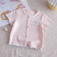 thumbnail image 6 of Auroural Girls' Summer Dress Round Neck Short Sleeved T-Shirt Baby Bow Embroidery Color Blocked Top Toddler Girls Clothes 2T - 3T, 6 of 9
