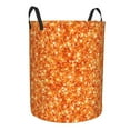 thumbnail image 2 of Fotbe Orange Glitter Laundry Basket with Handles, Waterproof Large Laundry Hamper, Wash Bag for Corner Dorm, Rolling Laundry Basket with Handles-Medium, 2 of 8