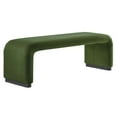 thumbnail image 3 of Modway Koda Performance Banc Long en Velours Cascade Noir Vert Mousse, 3 of 9
