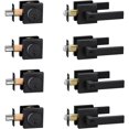 thumbnail image 6 of Entry Lever Door Locks with Deadbolt - Modern Square Exterior Front Door Handle and Single Cylinder Deadbolt(Matte Black,5pack-Set), 6 of 7
