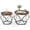 Rustic, variant on 20-Inch Round Side Table, 2-Pack - Small Accent End Tables for Living Room, Bedroom, Dorm - Set of 3 Round Nesting Tables, Black