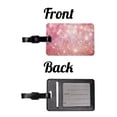 thumbnail image 4 of Light Pink Faux Glitter Faux Leather Travel Luggage Tag, 4 of 7