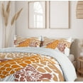 thumbnail image 6 of Ambesonne Giraffe Duvet Cover Sets, Wildlife in Africa, 2-Queen, Orange White and Brown, 6 of 7