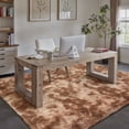 thumbnail image 3 of PureCozy 6'x9' Shag Area Rugs for Living Room Bedroom Dining Room Office Farmhouse, Plush Indoor Decorative Long-haired Light Brown Rugs Carpet, Light Brown, 3 of 5