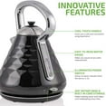 thumbnail image 4 of Ovente Electric Kettle 1.7 Liter Stainless Steel Cleo Collection, 1500 Watts with Fast Heating Element and Boil Dry Protection, Fashionable Gift for Friends and Family, Black (KS755B), 4 of 10