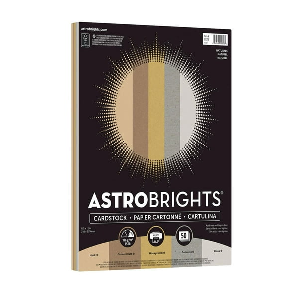 Astrobrights Cardstock, "Naturals" 5-Colour Assortment