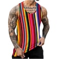 thumbnail image 1 of Jgppe Tank Shirt for Men Rainbow Printed Comfy Breathable Sleeveless Lightweight Tank Tops Summer, 1 of 5