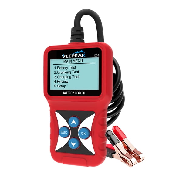 Veepeak 12V Car Battery Tester, Automotive 100-2000 CCA Digital Battery Load Tester Alternator Analyzer Vehicle Charging & Cranking System