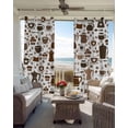 thumbnail image 6 of Coffee Beans Blackout Curtains for Bedroom Living Room Darkening Curtains 96 Inches Long Funny Cartoon Brown Cake Hot Chocolate Cup Window Curtain 2 Panels Set Window Treatment Grommet Drapes 52"x96", 6 of 9