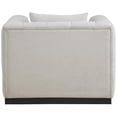 thumbnail image 3 of Meridian Furniture Lucia Beige Linen Textured Fabric Chair, 3 of 10