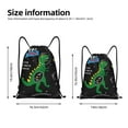 thumbnail image 2 of Fotbe Space Dino Cartoon Black Bolsa Mochila con Cordón Estampada, Bolsa de Gimnasio Deportiva, Bolsa Cinch, Bolsa con Cordón para Hombres y Mujeres-Medium, 2 of 6