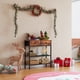 thumbnail image 5 of Mesa de entrada con 2 cajones Estantería metálica para entrada Mesa auxiliar de madera Estantería abierta Mesa de café Mueble esquinero 2 estantes de malla metálica Mesa consola para entrada, 5 of 10