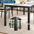 thumbnail image 4 of Bingirl 79-Inch Large Rectangular Industrial Wood Dining Table for 6 - 8 People, Modern Farmhouse Style with Heavy - Duty Metal Legs for Kitchen and Living Room, 4 of 7