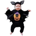 thumbnail image 3 of Angala Boys Girls Halloween Cartoon Prints Romper Jumpsuits Hat Outfits Breathable Cute Baby Bodysuits 0-3 Months, 3 of 9
