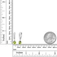 thumbnail image 6 of Gem Stone King 925 Sterling Silver Green Peridot Dangle Earrings for Women | 2.00 Cttw | Gemstone August Birthstone | Round 6MM, 6 of 6