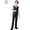 Dark Gray, variant on 4pcs Boy's Gentleman Suit, Suit Jacket Long Sleeve Plain Color Shirt & Pants & Vest & Tie, Spring And Autumn Boys Preppy Style Vest Set For Competition Performance Wedding Banquet Dress