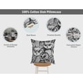 thumbnail image 3 of Vargottam Square Pillow Cover - Decorative Pillow Covers16x16 Inches,PrintedWhite & BlackThemePillowcase, DecorativeSquareCushionCovers, 3 of 4