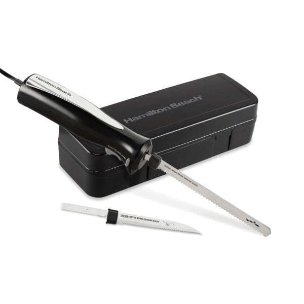 Hamilton Beach Electric Knife Set with 8" Carving & 5" Utility Blades and Storage Case, 74275Z
