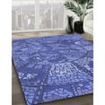 thumbnail image 3 of Ahgly Company Machine Washable Indoor Rectangle Transitional Sky Blue Area Rugs, 3' x 5', 3 of 7