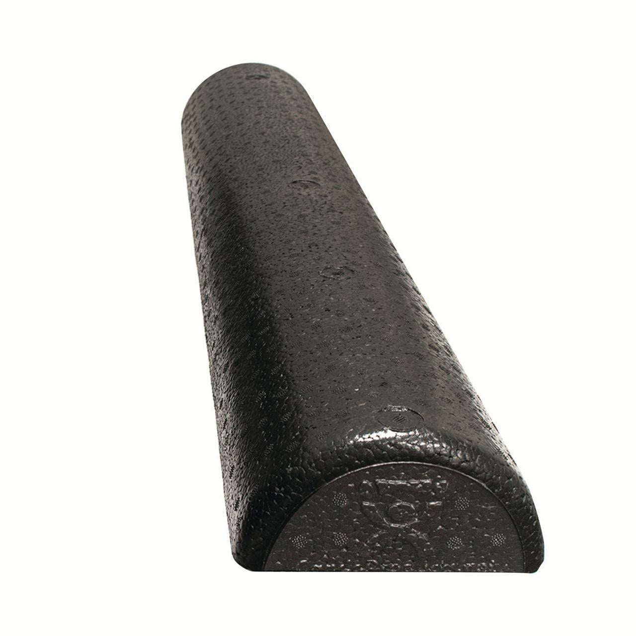 CanDo Black Composite HighDensity Extra Firm Foam Roller Half Round