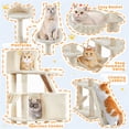 thumbnail image 6 of Yaheetech 82.5'' H Multi Level Cat Tree with Condos,Beige, 6 of 9