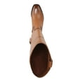 thumbnail image 3 of SAM EDELMAN Womens Brown Goring Cushioned Drina Almond Toe Block Heel Zip-Up Leather Riding Boot 8 M, 3 of 4