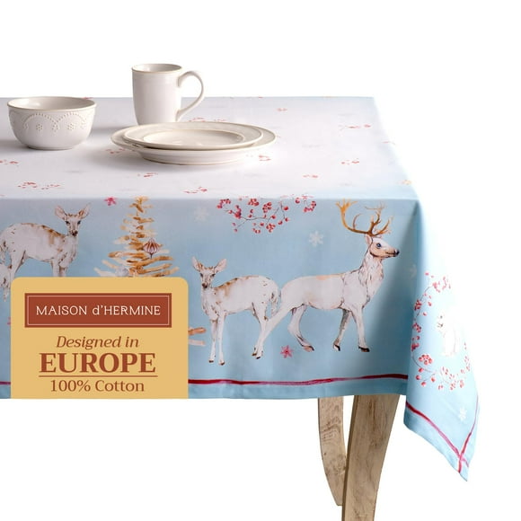 Maison D' Hermine Table Cloth Rectangle Table 100% Cotton 70 X 120 Inches Tablecloth Reusable Decorative Everyday Use For Dining Room Farmhouse Home Party Festive & Wedding - Fairytale Forest