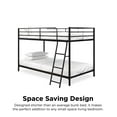 Mainstays Small Spaces TwinoverTwin Low Profile Junior Bunk Bed, Black