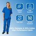 thumbnail image 5 of Women's Scrub Sets, Scrub Top and Pants (True Royal Blue, Small), 5 of 7