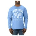 thumbnail image 2 of Wild Bobby Hamptons Tennis Club Est 1986 Sports Mens Long Sleeve Shirt, Light Blue, Small, 2 of 6