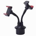 thumbnail image 5 of YIGSECU Car Mount Dual Smartphone Stand 360° Rotation Height Adjustable Double Cup Holder Universal Cellphone Cradle Durable, 5 of 20