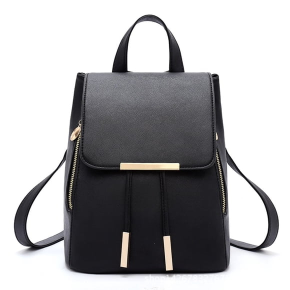 Nestbag Womens Black Trendy Backpack Purses PU Leather Travel Rucksack for Ladies Cute Daypacks Bags
