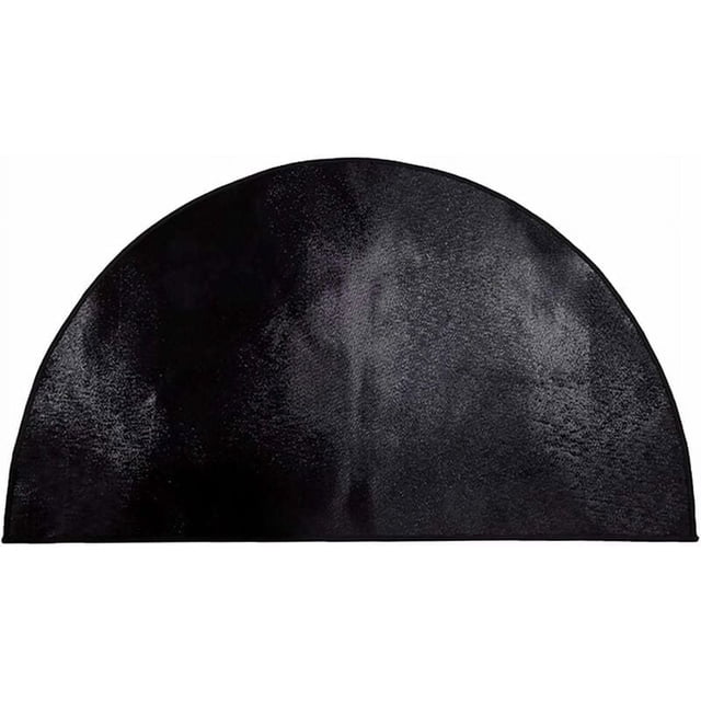 Heat Resistant Non-slip Surface Wide Application Indoor Outdoor Rug, Fireproof Mat Made in USA for Kitchen Fireplace Protection, 122 X 76 Cm, Black