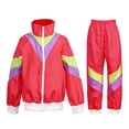 thumbnail image 7 of WOYY Boys Disco Tracksuit Zip Up Hip Hop Dance Jacket Pants Athletic Outfits Kids 2Pcs Set, Sizes 8-9, 7 of 7