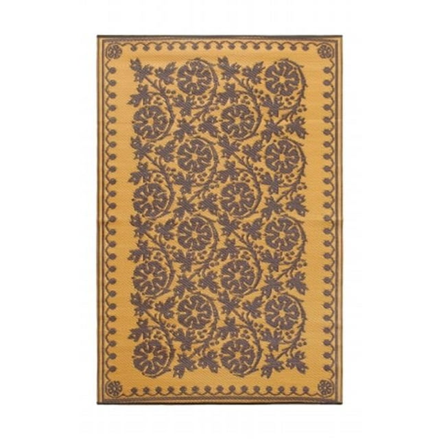 Achla K-111 Cinquefoil 4 x 6 Floor Mat Cinnamon