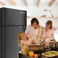 thumbnail image 4 of Costway Refrigerator Small Freezer Cooler Fridge Compact 3.2 cu ft. Unit, Black, 4 of 7