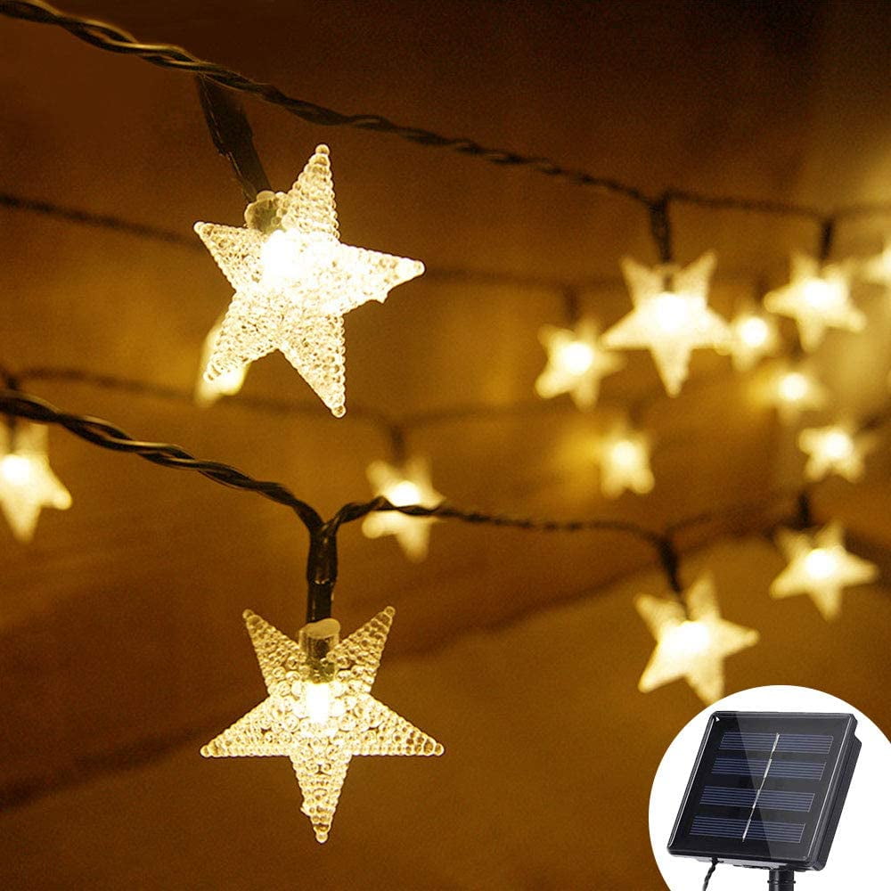 Solar 23FT 50 LED Fairy String Light Christmas Party Decor Xmas Outdoor Indoor 