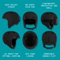 thumbnail image 2 of Casco de esquí para niños Retrospec Comstock de ABS y EPS con 10 ventilaciones, 2 of 8