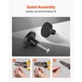 thumbnail image 5 of KFFKFF Set of 10 Black Zinc Alloy Cabinet Knobs, 1.26-Inch Mushroom Design Drawer Pulls and Door Handles, Durable Hardware with Screws for Kitchen, Bathroom, Closet, and Dresser Cabinets, 5 of 9