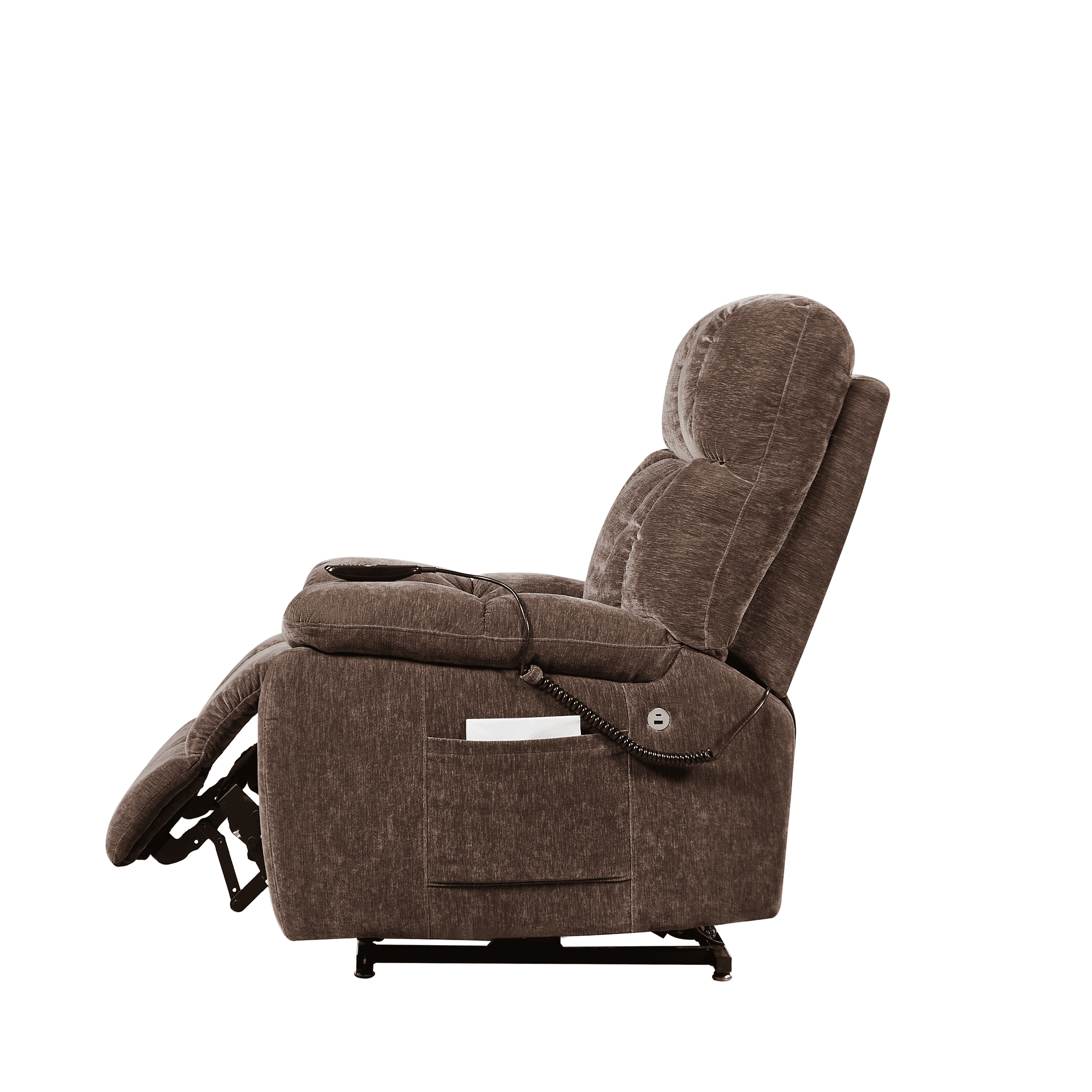 MAYEERTY Home Power Lift Recliner,Elderly Lift Chair with Heat Therapy and Massage Function,Living Room, Brown