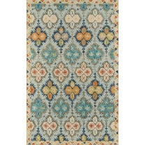 Momeni Tangier Hand Tufted Wool Blue Area Rug 9'6" X 13'6"