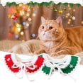 thumbnail image 3 of NIBOLOG Pet Collar Super Soft Friendly to Skin Washable Fade-Resistant Allergy Free Decorative Polyester Fiber Lovely Kitty Xmas Collar Winter Pet Shawl Pet Supplies, 3 of 8