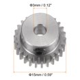 thumbnail image 3 of Unique Bargains Pinion Gear 3mm Aperture 28T 0.5 Module Stainless Steel Motor Gear, 3 of 5