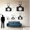 thumbnail image 3 of Violaura Camera Silhouette Metal Wall Art - Easy to Install Hanging Perfect for Home, Living Room Decor (60.0" x 48.0"), 3 of 8